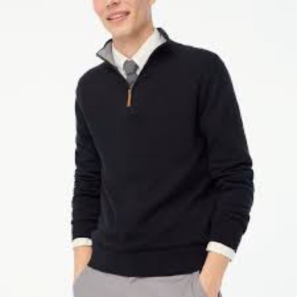 J. Crew Men's Black Zip-Up Sweater